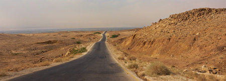 One the road to Dead Sea from Mountain Nebo