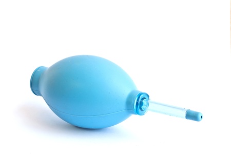 The blue rubber air blowerの写真素材