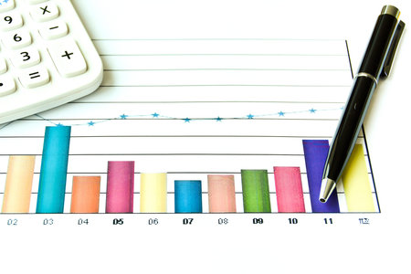 The graph for analysis with the calculator and ball point pen