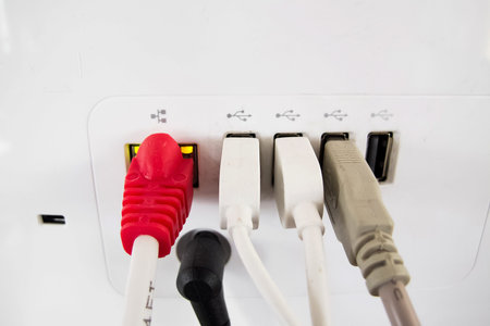 Network cable connect to computer