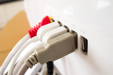 Network cable connect to computer