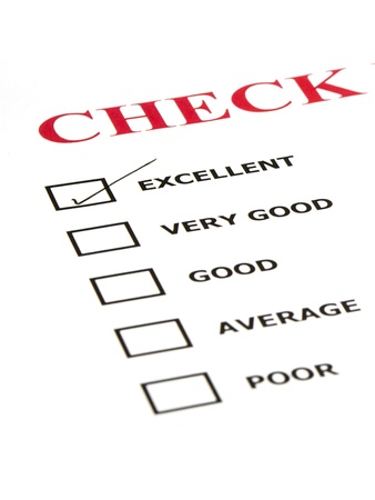 check list with a tick boxの写真素材