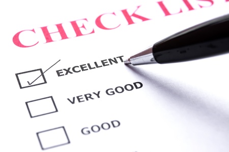 check list with a tick boxの写真素材