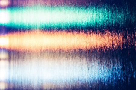 Colorful light on the waterの写真素材