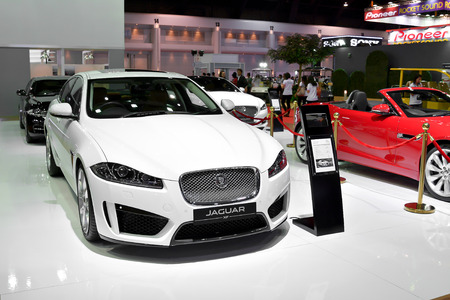 BANGKOK - MARCH 28  Jaguar XF car on display at The 35th Bangkok International Motor Show on March 28, 2014 in Bangkok, Thailand のeditorial素材