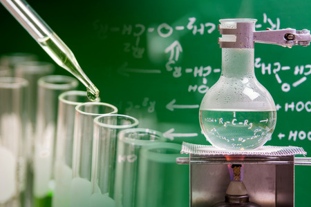 Laboratory glassware, science research and development conceptの写真素材