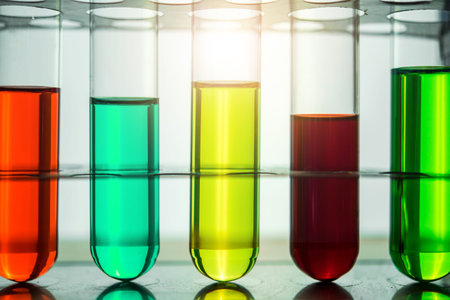 test tube containing chemical liquid in laboratory