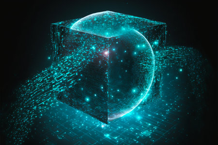Digital cloud computing technology concept. generative aiの素材