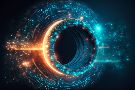 Abstract technology background. generative aiの素材