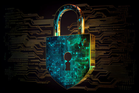 Cyber security technology concept. generative aiの素材