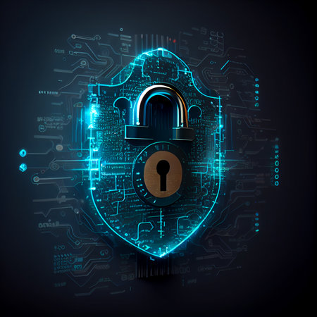 Cyber security technology concept. generative aiの素材