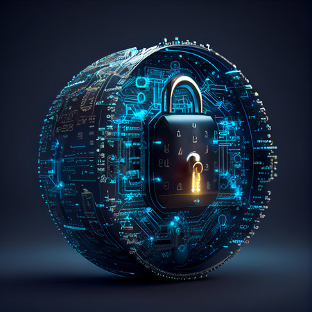 Cyber security technology concept. generative aiの素材