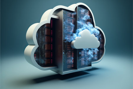 Digital cloud computing technology concept. generative aiの素材