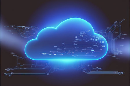 Digital cloud computing technology concept. generative aiの素材