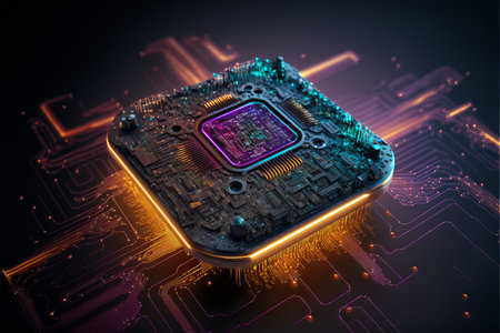 Artificial intelligence digital chips. generative aiの素材
