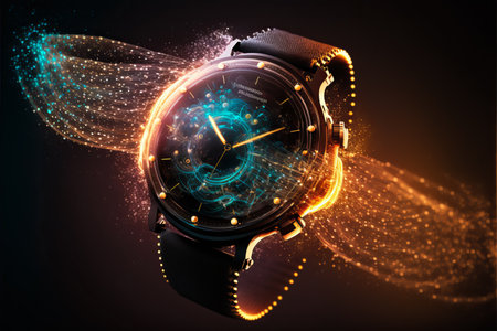 Artificial intelligence smart watch. generative aiの素材