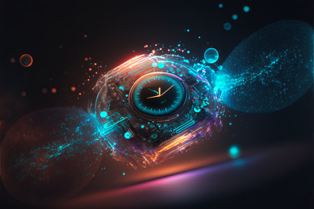 Artificial intelligence smart watch. generative aiの素材