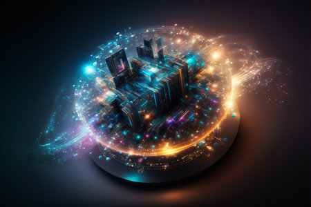 Artificial intelligence digital chips. generative aiの素材