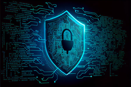 Cyber security technology concept. generative aiの素材
