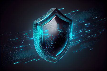 Cyber security technology concept. generative aiの素材