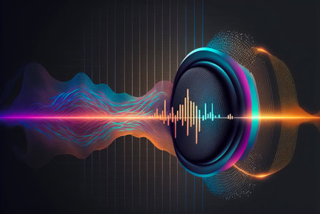 Voice assistant technology concept, generative aiの素材