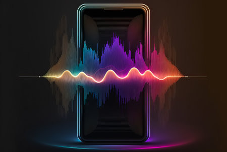Voice assistant technology concept, generative aiの素材