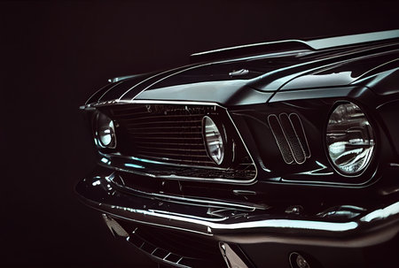Vintage cars in the studio. generative aiの素材