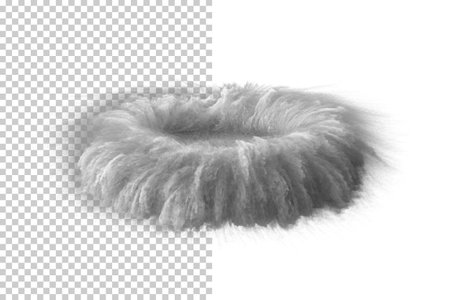 Smoke shockwave on transparent backgroundの写真素材