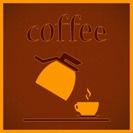 Coffee time banner design for coffee shop restaurant menu cafeteria.There is always time for coffee .A cup of coffee .Coffee background with a coffee cup for cafe.Coffee banner for coffee break time.のイラスト素材