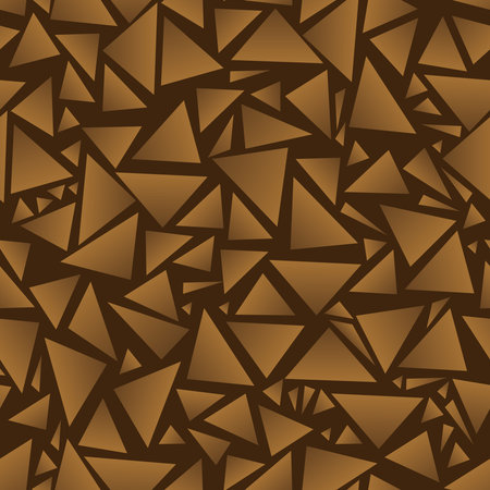 brown Seamless background. Triangles.Vector illustration.