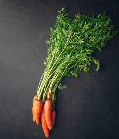 Healthy food concept. fresh carrots on a rustic table. Vegetables Vitamins Keratin. Natural Organic...