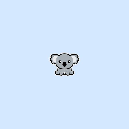 Cute koala sitting, vector illustrationのイラスト素材