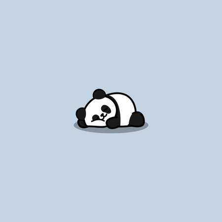 Cute lazy bear sleeping cartoon, vector illustrationのイラスト素材