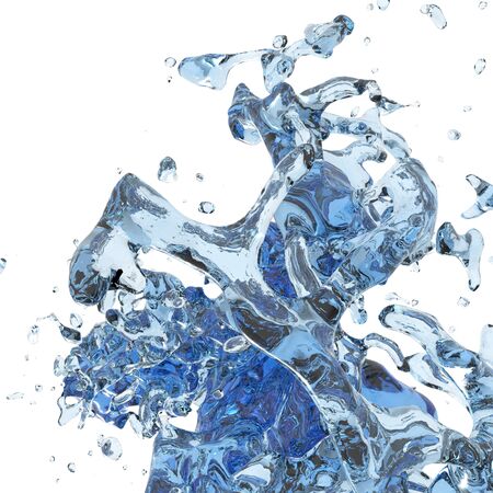 This is a 3d sculpture of a liquid form  の写真素材