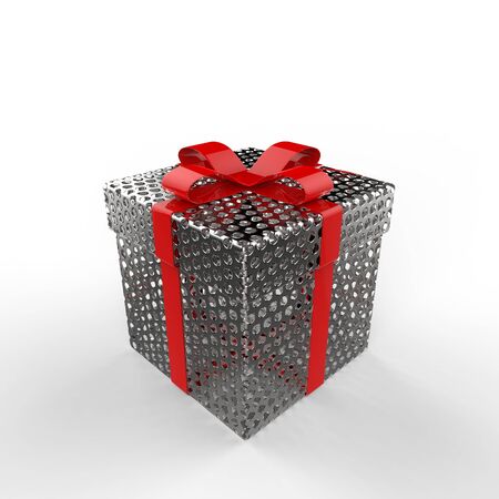 This is a special design gift box over white background 3d illustration  の写真素材