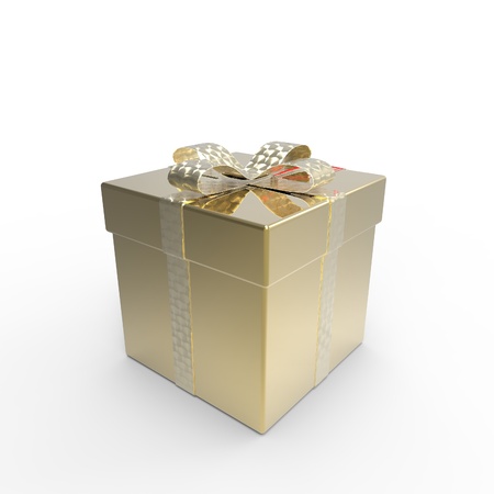 This is a special design gift box over white background 3d illustration  の写真素材
