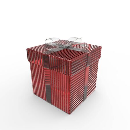 This is a special design gift box over white background 3d illustration  の写真素材