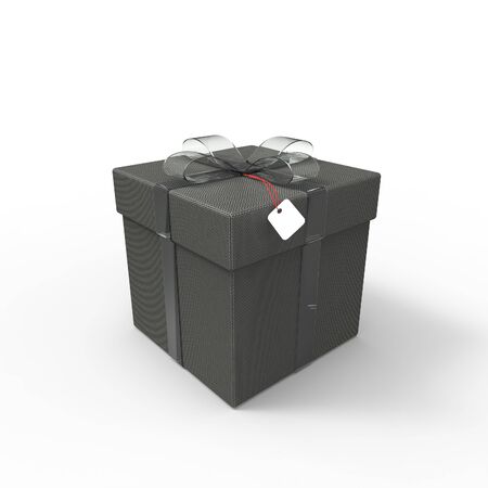 This is a special design gift box over white background 3d illustration  の写真素材
