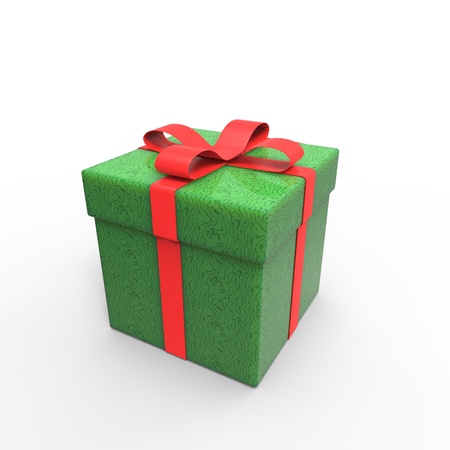 This is a special design gift box over white background 3d illustration  の写真素材