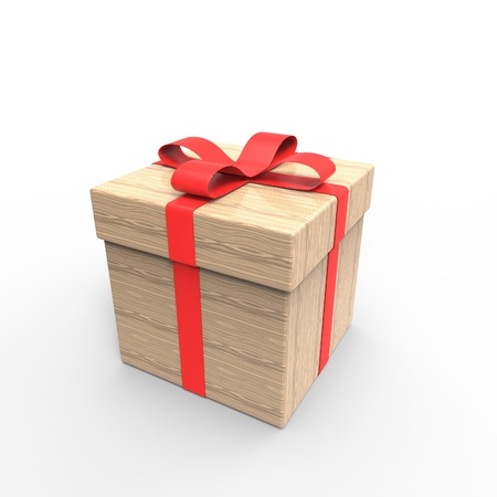 This is a special design gift box over white background 3d illustration  の写真素材