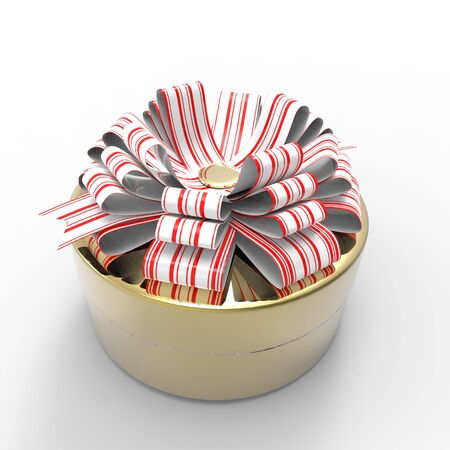 This is a special design gift box over white background 3d illustration  の写真素材