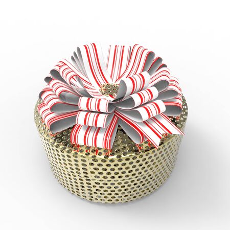 This is a special design gift box over white background 3d illustration  の写真素材