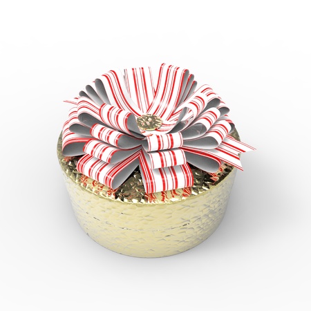 This is a special design gift box over white background 3d illustration  の写真素材