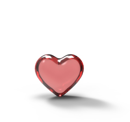 This is a 3d conceptual illustration of a heart  の写真素材