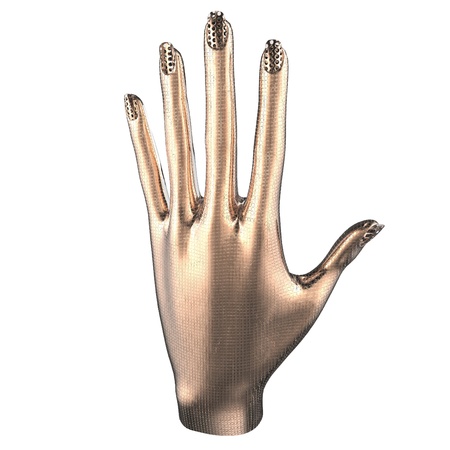Ths is a 3d conceptual illustration of a hand  の写真素材