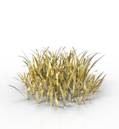 This is a 3d illustration of grass の写真素材
