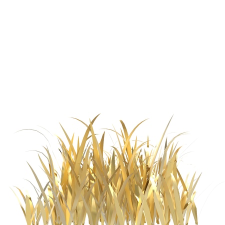 This is a 3d illustration of grass の写真素材