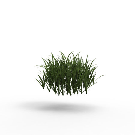 This is a 3d illustration of grass の写真素材