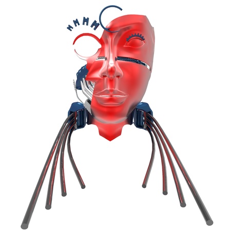 This is a vision of women in futur  A mechanical ,cold and electronic version of women の写真素材