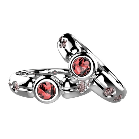 This is a 3d illustration of ring for love の写真素材